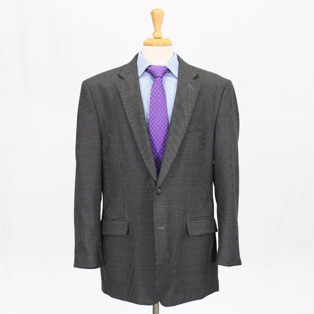 Croft & Barrow 46L Gray HT 2-Button Sport Coat Blazer Jacket V965